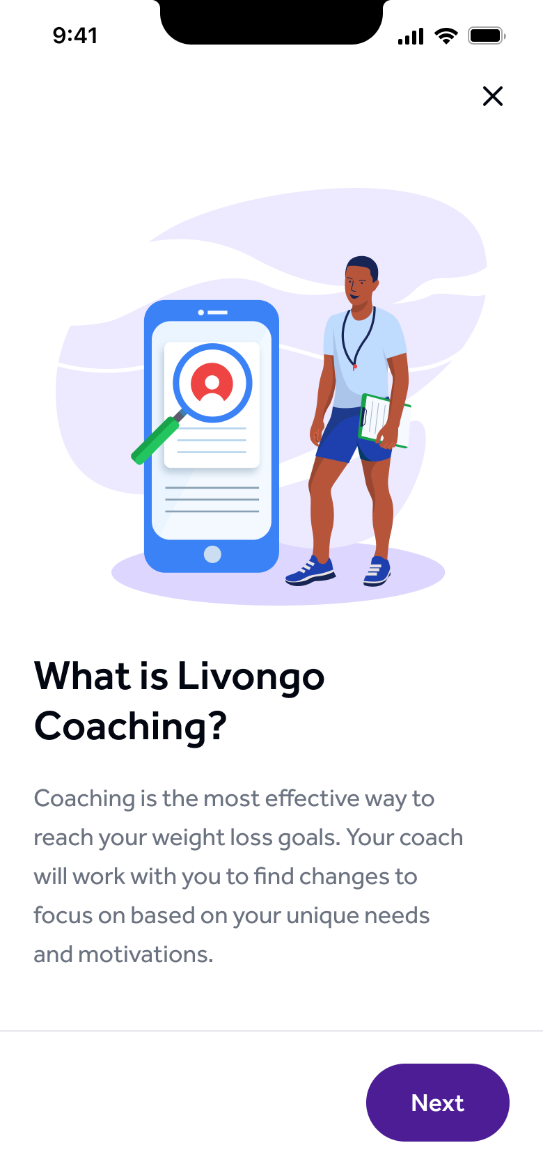 Preview of learning about coaching on mobile